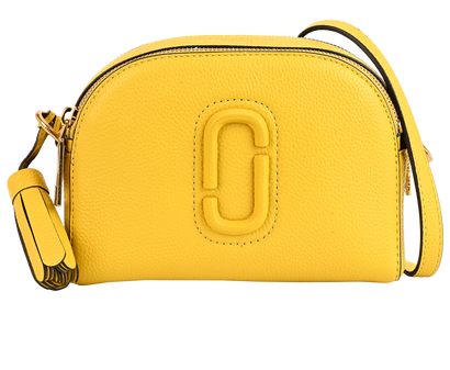 Shutter Crossbody, £180, Handbags, Yellow, Leather, Front view